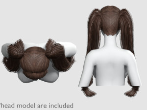 Cute Bangs Hairstyle V11174 3D Model