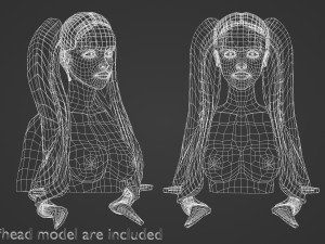 Cute Bangs Hairstyle V11174 3D Model