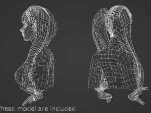 Cute Bangs Hairstyle V11174 3D Model