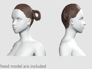 Cute Braids Hairstyle V8748 Modello 3D