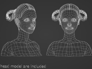 Cute Braids Hairstyle V8748 Modello 3D