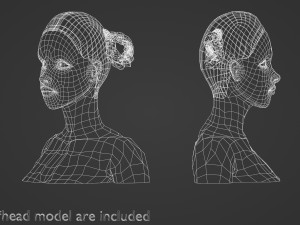 Cute Braids Hairstyle V8748 Modello 3D