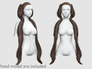 प्यारा लंबा केश विन्यास V8113 3D मॉडल