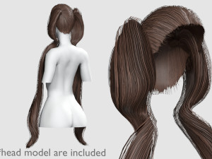 Cute Long Hairstyle V8113 Modèle 3D