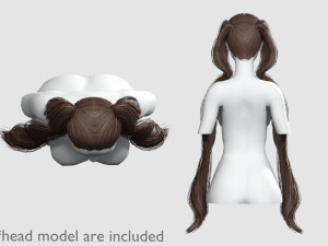 Cute Long Hairstyle V8113 Modèle 3D