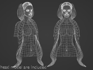 Cute Long Hairstyle V8113 Modèle 3D