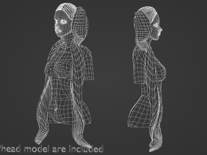 Cute Long Hairstyle V8113 Modèle 3D