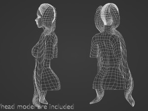 Cute Long Hairstyle V8113 Modèle 3D