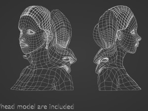 Cute Ponytails Hairstyle V11985 Modello 3D