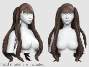 Thick Bangs Hairstyle - 3D Model by nickianimations