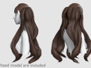 Long Ponytails Hairstyle V11801 3D 模型