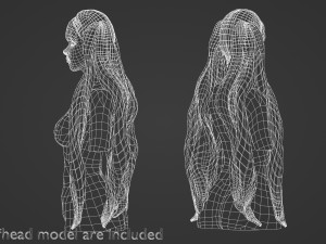 Long Wavy Hairstyle V12474 3D Model