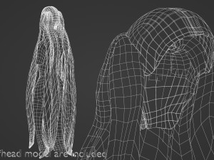 Pigtails Long Hairstyle V12723 3D-Modell