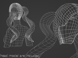 Pigtails Tight Hairstyle V8228 3D Модель
