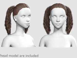 Ponytails Braids Hairstyle V18540 3Dモデル