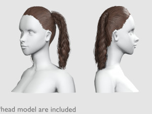 Ponytails Braids Hairstyle V18540 3D Model