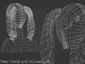 Ponytails Braids Hairstyle V18540 3D Model
