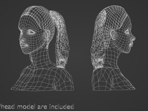 Ponytails Braids Hairstyle V18540 3D Model