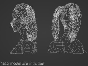 Ponytails Braids Hairstyle V18540 3D Model