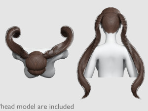 Ponytails Cute Hairstyle V7025 Model 3D