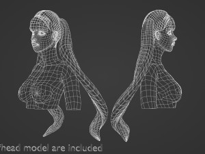 Ponytails Cute Hairstyle V7025 Model 3D