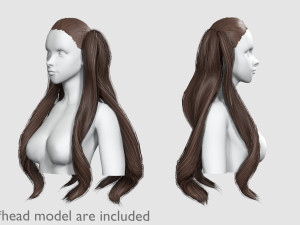 Ponytails Long Hairstyle V11447 3D 모델