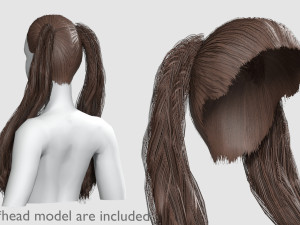 Thick Braids Hairstyle V18935 3D 模型
