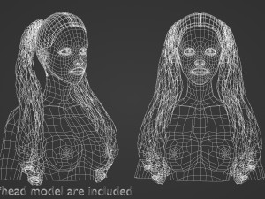 Thick Braids Hairstyle V18935 3D 模型