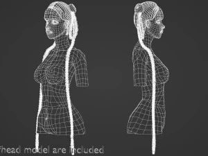 Tight Braids Hairstyle V30837 3D Model