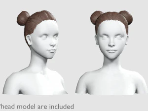 Peinado de mo&ntilde;o apretado V4372 Modelo 3D