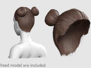 Tight Bun Hairstyle V4372 3D Model