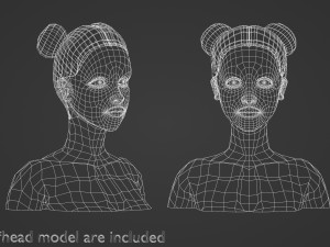 Tight Bun Hairstyle V4372 3D Model