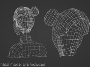 Tight Bun Hairstyle V4372 3D Model