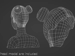 Tight Bun Hairstyle V4372 3D Model