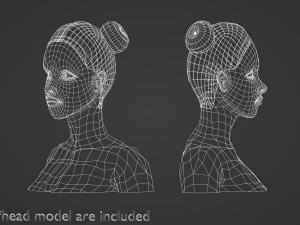 Tight Bun Hairstyle V4372 3D Model