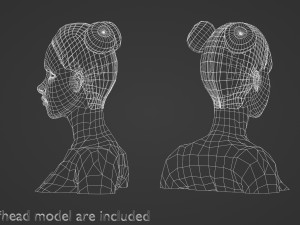 Tight Bun Hairstyle V4372 3D Model
