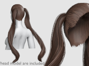 Tight Ponytails Hairstyle V10055 Modèle 3D