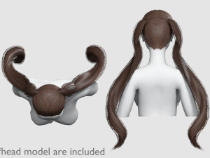 Tight Ponytails Hairstyle V10055 Modèle 3D