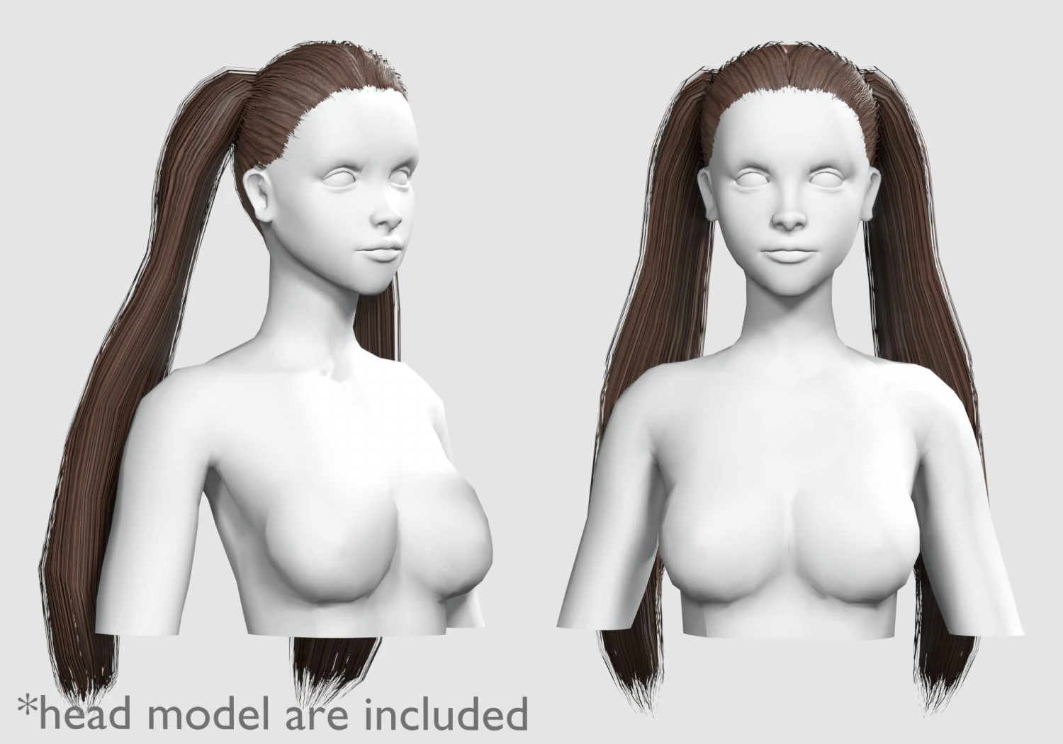 Tight Straight Hairstyle V6260 3D Model .c4d .max .obj .3ds .fbx .stl .blend