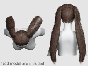 Tight Straight Hairstyle V6260 3Dモデル