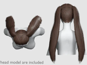 Tight Straight Hairstyle V6260 3D Model