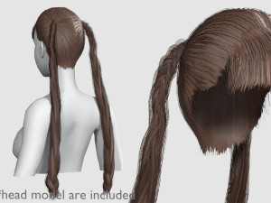 Two Braids Hairstyle V9473 3D 모델