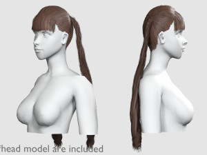 Two Braids Hairstyle V9473 3D 모델