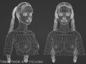 Two Braids Hairstyle V9473 3D Model