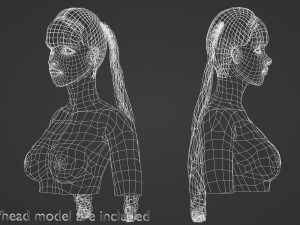 Two Braids Hairstyle V9473 3D 모델