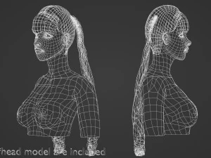 Two Braids Hairstyle V9473 3D Model