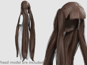 Very Long Hairstyle V13053 3D Model