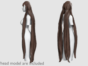 Very Long Hairstyle V13053 3D Model