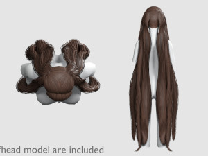 Very Long Hairstyle V13053 3D Model