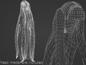 Very Long Hairstyle V13053 3D Model